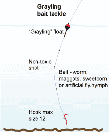 Grayling bait fishing
